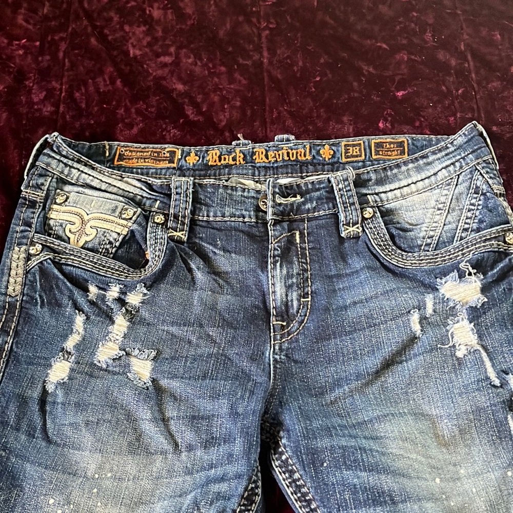 Mens Rock Revival Jeans